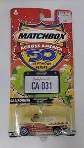 2001 MATCHBOX ACROSS AMERICA CALIFORNIA 1955 CHEVROLET BEL AIR CONVERTIBLE 50th - Picture 1 of 22
