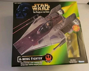Star Wars Power of the Force A-WING FIGHTER + PILOT Hasbro 1997 Factory Sealed! - Picture 1 of 12