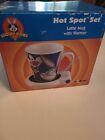 RARE.  Looney Tunes Hot Spot Latte Mug Set With Warmer New . All Characters
