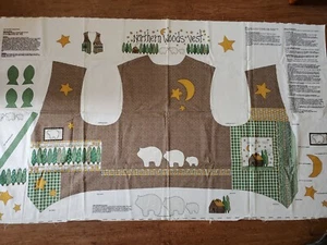 Northern Woods Vest Fabric Panel Kit Sew And Stuff Vest Craft Decoration Cute - Picture 1 of 11