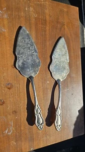 set of 2 Vintage silver plated cutlery, spatulas, - Picture 1 of 5