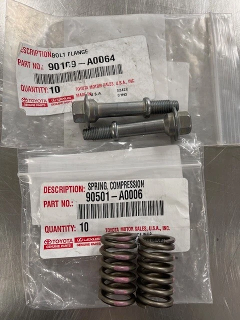 TOYOTA SPRING AND BOLT KIT FACTORY OEM EXHAUST 2 SPRINGS AND 2 BOLTS NEW! - Image 1 of 1
