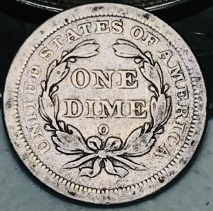 1841 O Seated Liberty Dime 10c Ungraded Choice 90% Silver US Coin CC21764 - Picture 1 of 4