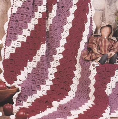 Afghan Crochet Pattern ZIG-ZAG SHELLS 12-Hour Time Savers - Image 1 of 2