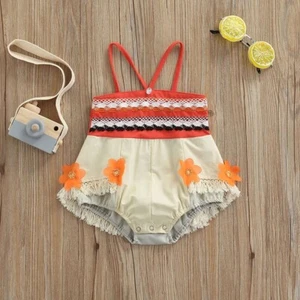 NEW Princess Moana Baby Girls Romper Dress Costume - Picture 1 of 5