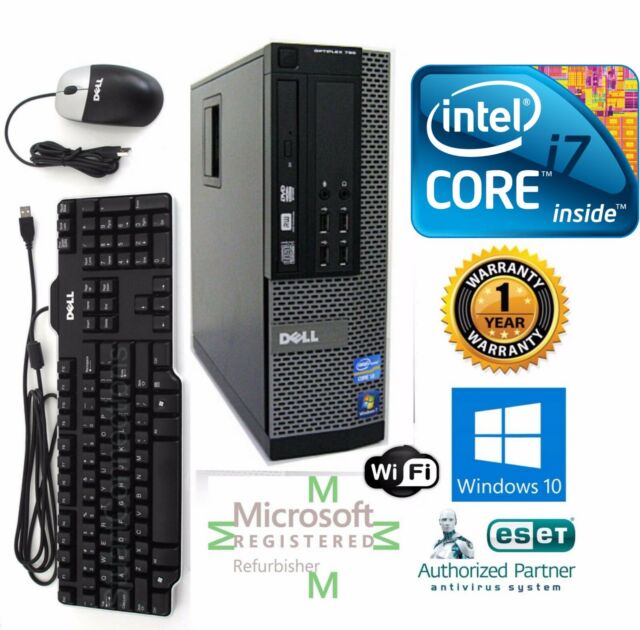 Refurbished: Dell OptiPlex 7010 Mini Tower Intel Core i5-3470 3.2GHz 16GB  RAM 256 GB SSD + 1TB HD DVD-RW WiFi Windows 10 Pro 