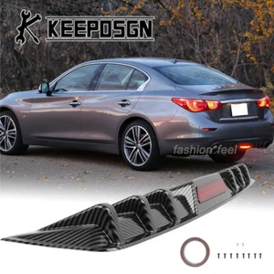 Divisor difusor de parachoques trasero de fibra de carbono para Infiniti Q50 Q60 - Imagen 1 de 12