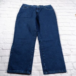 NWT Wrangler blues Relaxed Fit Straight Dark Wash Womens Blue Jeans 18 - Picture 1 of 12