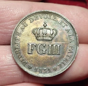 #45-95 ~ SUISSE - CANTON NEUCHATEL Médaille, Fidélité au devoir et à la Patrie - Imagen 1 de 2