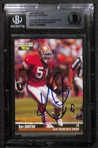Ken Norton San Francisco 49ers 1995 Pro Line #73 Signed Card BECKETT - Picture 1 of 3
