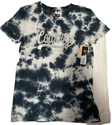 Camiseta Dallas Cowboys Mujer Mediana Manga Corta Cuello Redondo Tie Dye Azul Foto 1 de 3