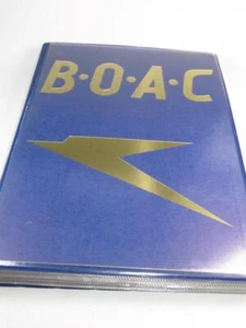 VINTAGE AERONAUTICA Large Collection BOAC In Flight Ephemera Postcards in Folder - Picture 1 of 8