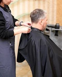 HAIRDRESSER CLOAK bathrobe hair clipper hairdresser hairdresser cloak hairdresser cloak - Picture 1 of 4