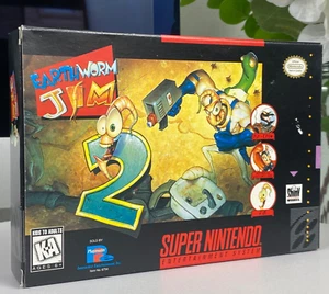 Earthworm Jim 2 Nintendo SNES Exzellenter Sammler-Zustand NTSC (English Ed.) - Bild 1 von 12