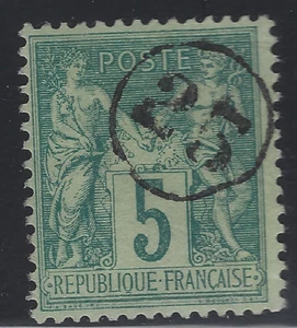 JA-07-4-6 Paris Jour de l'An: numéro 25 dans un cercle sur n°75 - Imagen 1 de 1