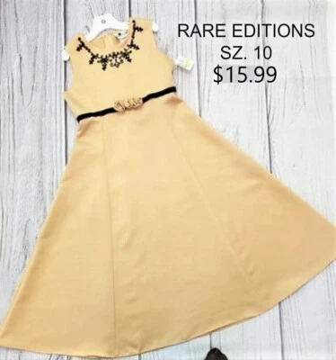 VESTIDO FEMININO EDIÇÕES RARAS DOURADO/PRETO PARA NATAL/OCASIÃO ESPECIAL, TAMANHO. 10 - Imagem 1 de 4