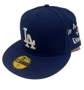 New Era Los Angeles Dodgers Team Verbiage Royal Blue Men's 59Fifty Fitted Hat - Picture 1 of 5