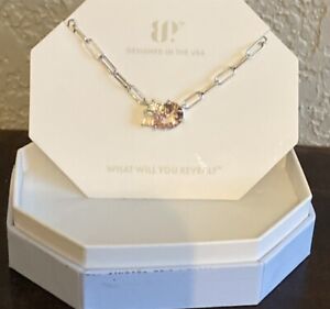 NEW Bomb Party Show Me Your Sparkle Necklace LC White Stone & Morganite, Pink CZ