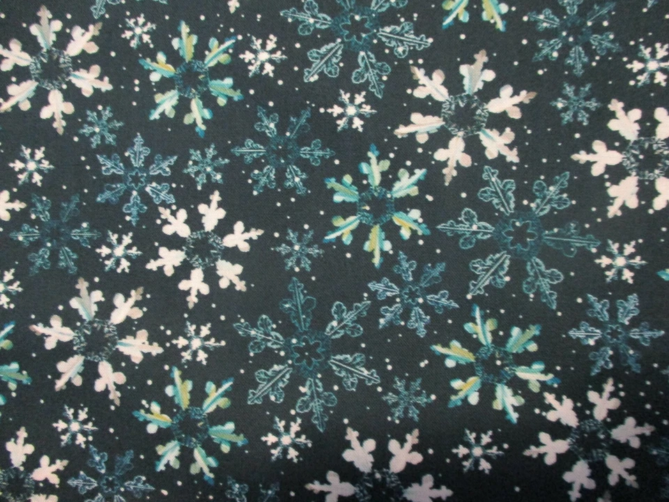 Quilting Treasures Fabrics First Frost Birds Snowflakes Navy