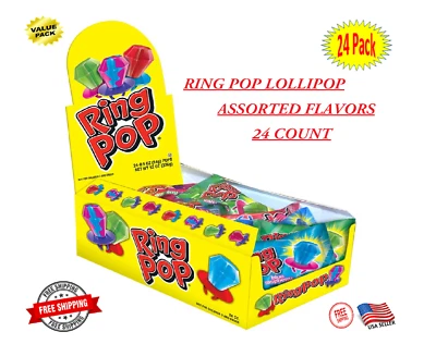 Ring Pop Individually Wrapped Bulk Lollipop Candy Variety Party Pack – 24 Count  - Image 1 of 4