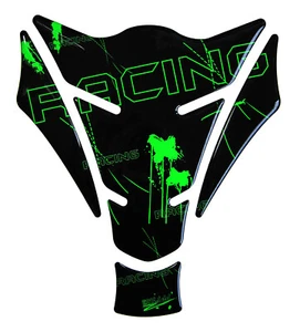 Tankpad 3D Motorrad Aufkleber Neon Grün Racing Lackschutz Kratzschutz : Form 15 - Picture 1 of 4