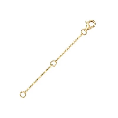 Extensor de collar de oro macizo de 14K con cierre de langosta extensor de pulsera de oro real Foto 1 de 4