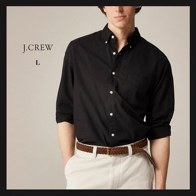 NWT - J. Crew Men's Slim Broken-in Garment-Dyed Organic Cotton Oxford Shirt Sz L - Image 1 of 4