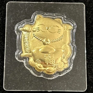 Chow Tai Fook 100% 24K 999,9 Gold 0,2g 3D Lucky Cat Sealed Neu~ - Bild 1 von 4