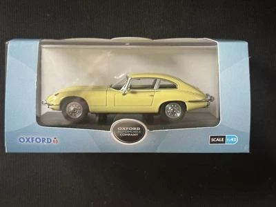 Oxford Jaguar E Type V 12 Coupe  Primrose Yellow 1/43 scale Die Cast   - Image 1 of 2