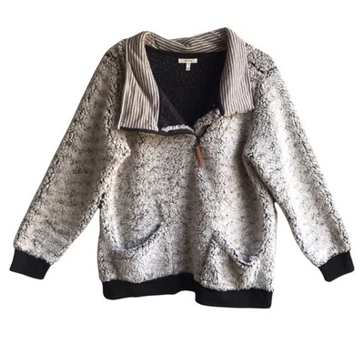 Maurice's Sherpa Pullover Fleece Sweater Pockets Sweatshirt Jumper Size XXL Gray - Image 1 of 4