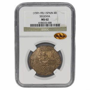 (1591-95) Spain 4 Reales Segovia - NGC MS 62 - Picture 1 of 4