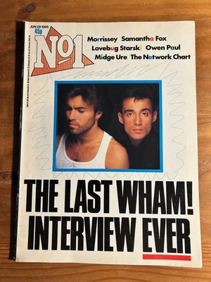 No.1 NUMBER ONE Magazine 28/6/1986 WHAM Madonna SAMANTHA FOX Owen Paul (G) - Image 1 of 4