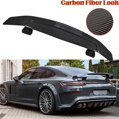 46" Rear Trunk Spoiler Racing GT Lip Wing Carbon Fiber For Porsche Panamera 970 Foto 1 de 4