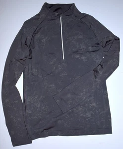 Lululemon Men's Metal Vent Tech 1/4 Zip M Blue-Gray Silver Camo FreeS&H - Picture 1 of 8