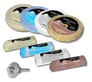 Kit Lucidatura 4 Pasta Abrasiva Lucidante 250 Gr E 4 Disco Lucidatura 150 Mm in - Foto 1 di 12