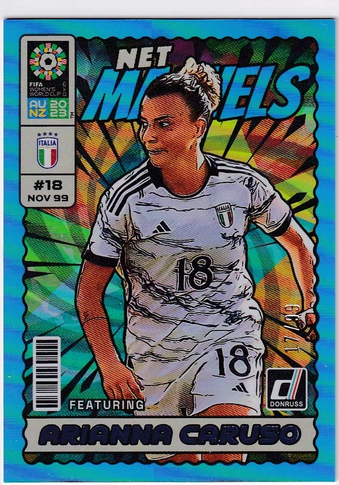 2023 Donruss FIFA Women’s World Cup Blue #12 ARIANNA CARUSO NET MARVELS #17/99 - Image 1 of 1