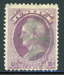 UNITED STATES OFFICIAL Selections: Scott #O32 24c Purple JUSTICE CV$425+ - Picture 1 of 1