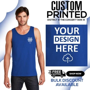 District The Concert Summer Beach Tank Top Custom Printed Gift For Him DT5300 - Picture 1 of 12