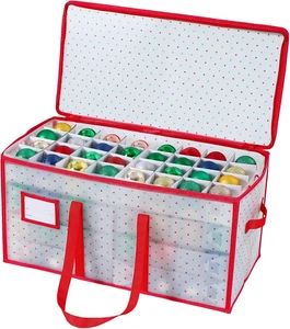 Tragbare wasserdichte Weihnachtsdekoration Kugel Aufbewahrungsbox - für 128 Ornamente - Bild 1 von 6