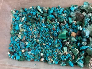 Z~ Chrysocolla And Malachite small chunks and crumbs 3 Lbs - Picture 1 of 7