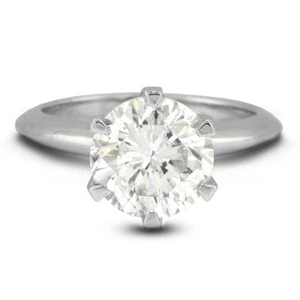 4.62ct D/SI2 Round Natural Diamond White Gold Classic Solitaire Engagement Ring - Picture 1 of 11