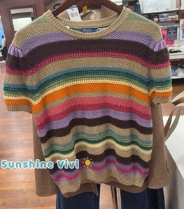 Neu mit Etikett Polo Ralph Lauren Damenpullover Baumwolle kurzärmelig gestreift Größe wählbar - Bild 1 von 6