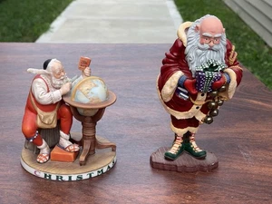VINTAGE NORMAN ROCKWELL SANTA FIGURE DEPT. 56 JOLLY OLD ELF - Picture 1 of 13