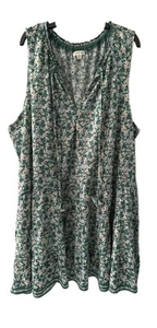 Max Studio Women’s Sz 2XL Green Floral Dress - Picture 1 of 12