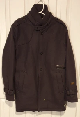 G-STAR RAW DENIM New Garber Wool Trench Coat Overcoat. Colour Grey Size Adult XL - Image 1 of 4