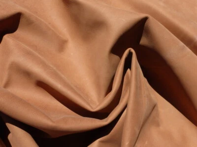 Goatskin leather hide Rustic Vintage look Tobacco Brown Nubuck Soft very strong - Image 1 of 4