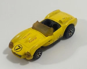 1990 HOT WHEELS CLASSIC FERRARI #7 YELLOW 1:64 DIECAST 2 3/4" RACE CAR WITH RED - Picture 1 of 7