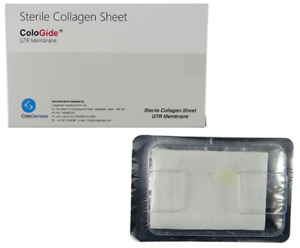 5 X DENTAL COLO GIDE STERILE KOLLAGENFOLIE GTR MEMBRAN 10 X 15 MM