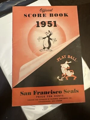 1951 Score Book Los Angeles Angels vs San Francisco Seals - Image 1 of 4