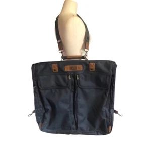 1980s Skyway Black and Brown Men's Hanging Luggage Bag - Picture 1 of 6